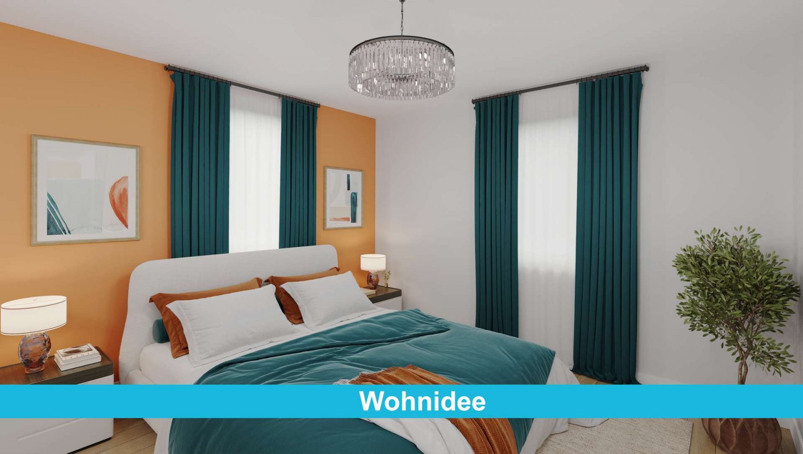 Schlafzimmer-Wohnidee